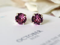 October Birthstone Stud Earrings